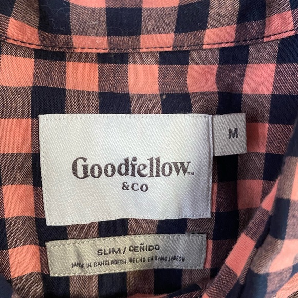 Goodfellow size med men’s plaid shirt - Picture 2 of 4